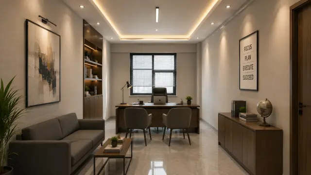 Executive office with sofa