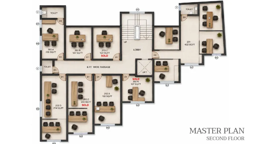 Second floor plan of Falashree